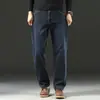 Ropa de Hombre Fengshe / 2026 Primavera y Otoño Nuevos Jeans Rectos Vintage de Negocios para Hombre, Pantalones Largos Anchos Retro Sueltos