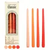 Velas Rosca de Color Degradado, 4 Piezas/Caja, Velas Cónicas de 30 cm, Palitos Cónicos Morandi de Colores, Velas Largas de Color Sólido Estilo Europeo para Uso Doméstico