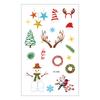 Ricklon Pegatina de Tatuaje Navideño Impermeable Transfronteriza Fiesta Navideña Papá Noel Muñeco de Nieve Dibujos Animados Pegatina de Tatuaje para Niños