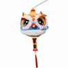 Regalo del Festival del Medio Otoño: Linterna León de la Suerte, Materiales Hechos a Mano para Niños, Linterna de Mano de Estilo Chino Tradicional