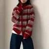 Cardigan de punto de lana pura, de cuello alto, con diseño de doble cremallera, moderno, rejuvenecedor, para mujer, engrosado para otoño e invierno, versátil y adelgazante, estilo coreano.