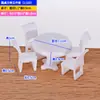 Mesa redonda manualidades mesa de arena modelo muebles pequeños adornos modelo mesa y silla miniatura mesa de comedor restaurante mesa mini silla