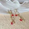 Flor de Jazmín ~ Pendientes de Borla Flor de Hada Súper para Mujer Temperamento Retro Diseño de Nicho de Alta Gama Pendientes de Estilo Festivo