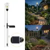 Lámpara de césped de filamento de tungsteno solar, lámpara decorativa de ambiente para jardín exterior, lámpara de patio, lámpara de montaje en suelo, luz nocturna a prueba de lluvia para villa