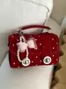 Bolso de Lunares de Moda de Este Año para Mujer 2026 Nueva Moda Bolso Cruzado Versátil Bolso Cuadrado Pequeño Exquisito Súper Popular