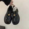 Zapatos Retro Doudou Otoño 2025 Nuevos Zapatos Mocasines de Suela Gruesa de Celebridad de Internet Cuadros y Más Fáciles de Combinar Zapatos de Cuero Individuales Mocasines para Mujer