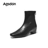 Botines cortos Augushiden para mujer, nuevo modelo 2026, aumento de altura interior, botines Chelsea retro, suela blanda, adecuados para el estilo del oeste de Sichuan, botines de combate