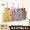 Toalha de mão de chenille com animal de desenho animado, para pendurar, absorvente, secagem rápida, toalha de mão fofa para cozinha e banheiro, toalha doméstica