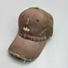 Listrado nos Dois Lados, Estilo Rasgado Bordado com Letras Boné de Beisebol para Homens e Mulheres, Protetor Solar Lavado, Boné de Pato Personalizado Super Bonito Atacado