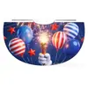 Capa Roja y Azul Hecha a Medida de Fábrica para el Día de la Independencia Europeo y Americano con Estrellas Impresas, Capa Infantil con Cordón y Capucha