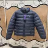 Chaqueta de Algodón Acolchada Ligera con Cuello Alto Rl Transfronteriza, Estilo Casual de Negocios Clásico Americano Holgado para Hombres y Mujeres