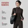 Conjunto deportivo de dos piezas para mujer, forrado de polar para otoño e invierno, cálido y adelgazante, para Pilates y yoga
