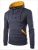 Nueva chaqueta cruzada tipo jersey para hombre, corta, ajustada, con capucha y cepillado.