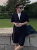 Traje de Moda Americana de Verano Falso Dos Piezas Estilo Old Money para Hombre 2026 Conjunto Versátil de Alta Gama con Camisa y Shorts para Verano