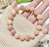 Pulseras de cuentas redondas de raíz de Bodhi de jade blanco natural envueltas alrededor de los dedos, cuentas budistas suaves, pulseras de rosario, joyería para niñas al por mayor