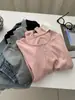 Camiseta de Manga Larga con Botones a Presión, Cuello Redondo Bajo, Felpa Cepillada Otoño/Invierno para Mujer, Nuevo Estilo 2026, Gruesa, Cálida, Versátil, Adelgazante, Camiseta Base