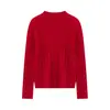 Suéter de Caxemira Estilo Coreano Emagrecedor Camisa Base Pura Montanha Cânhamo Torcido Outono e Inverno Feminino Gola Alta Meia Slim Novo Grosso