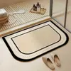 Alfombra de Piso para Baño, Alfombra Absorbente de Barro Diatómico para Baño, Felpudo para Puerta de Baño, Alfombra Antideslizante para Lavado de Manos en Baño/Inodoro