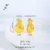 Tienda de oro Puzuo con oro de arena incrustado con bolsa de diamante amatista medio brazalete para mujer de alta calidad diseño blanco sentido brazalete
