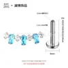 Pendientes Lanbo F136/G23 de Aleación de Titanio con Circonita, Piercings para Labio con Barra Plana Roscada Internamente, Joyería para Perforación de Cartílago de Oreja