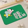 Alfombrilla de baño linda de dibujos animados, antideslizante, secado rápido, fácil cuidado, de tierra de diatomeas, absorbente para el suelo del baño