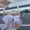Nova cesta de flor de salgueiro feita à mão Rattan palha Tassel Festival Presente de casamento princesa cesta pequena cesta de vime