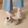 Sapatos de Algodão Quente com Veludo Plus de Inverno Femininos Sola Grossa Casual Tênis de Lona 2026 Novas Botas Curtas Aumentando Altura Interna Sapatos Femininos K5609