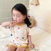 Traje de bebé de tela de dibujos animados Pino Ancho Verano Manga Corta Pantalones Cortos Pijamas para Niños y Niñas Hielo Dos Ropa para el Hogar Vacío Producto Nuevo
