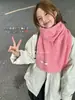 Cachecol de Lã Misturada Colorido Puro Feito em Casa pelo Fabricante para Mulheres Inverno Clareamento Estudante Casal Cachecol Simples de Tricô Transfronteiriço