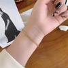 Pulsera sencilla de moda nueva para mujer, coreana, red-hot de oruga, acero de titanio, no se decolora, pulsera de cadena retorcida, joyería al por mayor