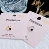 Kanamin Fashion Simples Flor de Quatro Pétalas Fivela de Osso da Orelha Ins Design de Nicho Elegante Pequena Fivela de Argola para Mulheres