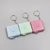 Cinta métrica simple, cinta suave, portátil para mediciones sobre la marcha, mini cinta para cintura, llavero, cinta métrica para ropa, uso doméstico