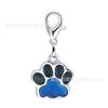 Colgante de metal con forma de gota de aceite para hacer uno mismo, con forma de huella de perro, forma de pata de oso, gota de aceite, color caramelo, multicolor, joyería europea y americana, placa de identificación para perro
