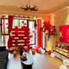 Decorações Longas de Origami Penduradas para Casamento, Quartos de Homens e Mulheres, Decorações de Quarto de Noivado, Cortinas de Sala de Estar, Conjuntos de Arranjos de Flores