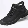 Zapatos de Cuero Cálidos de Invierno, Zapatos de Algodón con Forro Polar Extra y Espesamiento, Zapatos Casuales para Hombre, Botas de Nieve de Caña Alta para Deportes al Aire Libre, Versátiles y Casuales