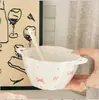 Lindo Set de Plato y Tazón Estilo Ins de Dibujos Animados para Uso en Casa, Incluyendo Tazón para Fideos, Tazón para Yogur, Platos de Cena y Vajilla de Cerámica