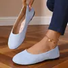 Estilo Novo Primavera 2026 Sapatos Casuais Planos Slip-On de Bico Redondo, Boca Rasa, Tamanho Grande Sapatos Planos Retrô para Mulheres