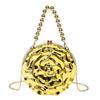 Bolso de Cena Transfronterizo Bolso Clutch Disco de Flores Moda Trendy Hombro Cruzado Nuevo Diseño Nicho Bolso para Mujer