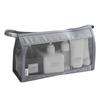 Bolsa de lavado de malla triangular de mano, bolsa de cosméticos de viaje de gran capacidad, bolsa de almacenamiento, bolsa de lavado, bolsa de cosméticos de malla portátil