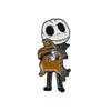 Insignia de metal colorida con diseño creativo de calavera y flores para Halloween, europea y americana, para chaquetas, mochilas y otros accesorios personalizados