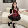 Vestido de Princesa Maligna Pequena para Halloween Fantasia Mágica de Vampiro Cosplay para Meninas Lolita Vestido Lolita Infantil Outono