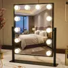 Espelho de Maquiagem Led Hollywood para Mesa com Luzes Transfronteiriço 6 Leds 12 Leds Espelho de Maquiagem para Cômoda de Quarto Personalização