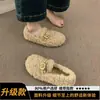 Mocasines peludos cálidos y de moda para invierno, zapatos de algodón antideslizantes tipo slip-on de moda, talla 42
