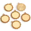 Accesorios de Joyería de Aleación DIY Diámetro Interior de 20 mm Piedra de Tiempo Base Redonda Colgante Decorativo para Collar C88