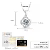 Collar Transfronterizo Japonés y Coreano de Moissanita Plata de Ley s925 Colgante de Trébol de Cuatro Hojas para Mujer, Cadena de Clavícula Moderna y Elegante para el Día de San Valentín