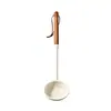 Cabo de Madeira de Acácia Branca Utensílios de Cozinha de Silicone Espátula Resistente a Altas Temperaturas Espátula de Cozinha Colher de Sopa Diária Raspador para Cozinha Colher para Panela Quente