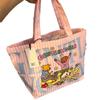 Nuevo Bolso Tote Rayado para Dama Tailandesa Bolso de Mano de Gran Capacidad Bolso de Hombro de Dibujos Animados para Estudiante