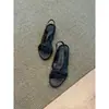 Encuentro Primero Temporada 2026 Primavera/Verano Nuevos Tacones Altos de Punta Fina Sandalias de Punta Cerrada Versátiles con Hebilla para Mujer