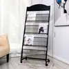 Porta-revistas, expositor de folhetos, porta-livros, armazenamento de informações, expositor de jornais de chão dobrável