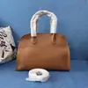 Bolso de Mano de Piel de Vaca de Alta Calidad 15 pulgadas Casual Gran Capacidad Bolso Tote Normcore Ropa de Trabajo Diario Bolso de Piel Genuina